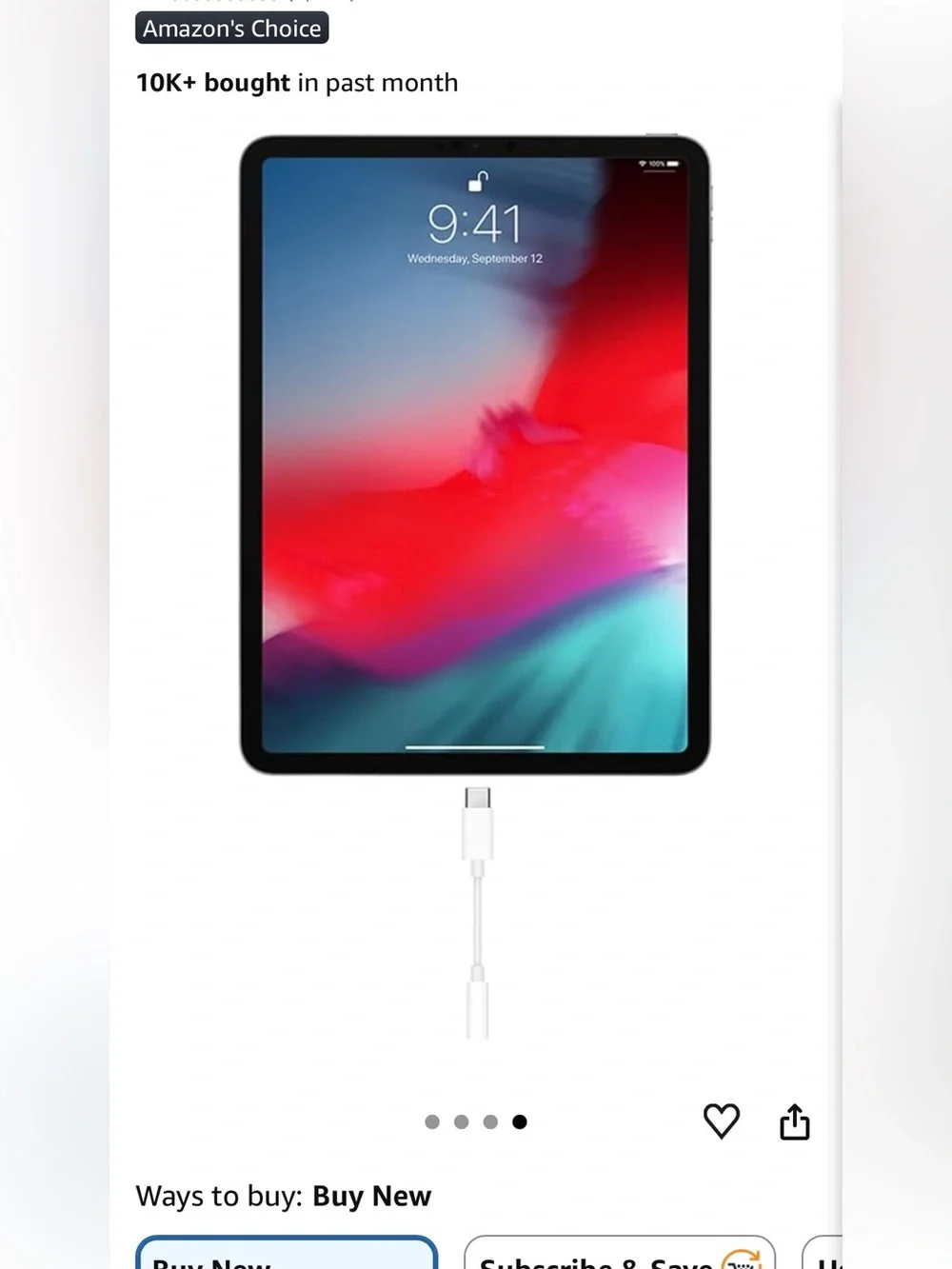 Apple USB-C to 3.5mm headphone jack adapter
